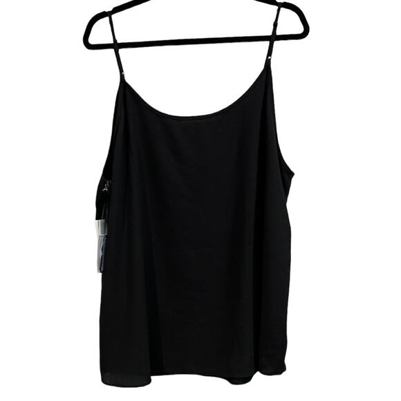NWT 1State spaghetti strap cami top blouse shirt Black Size XXL - Picture 2 of 8